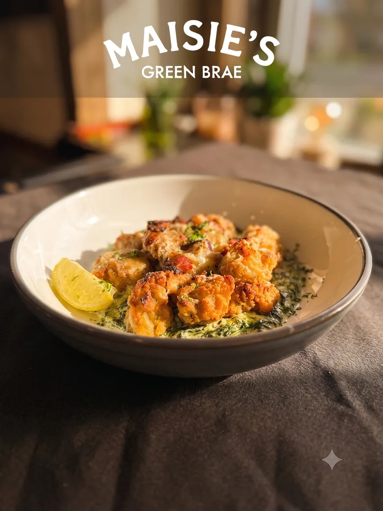 Fried Oysters Rockefeller at Maisie's Green Brae