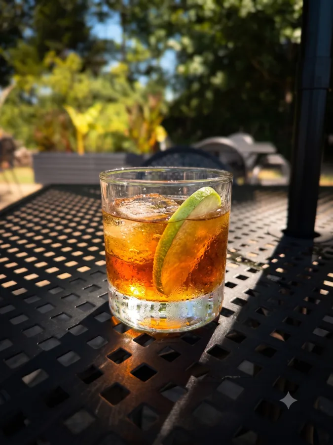 Highland Old Fashioned cocktail with Scotch, apple demerara, and bitters at Maisie&rsquo;s Green Brae